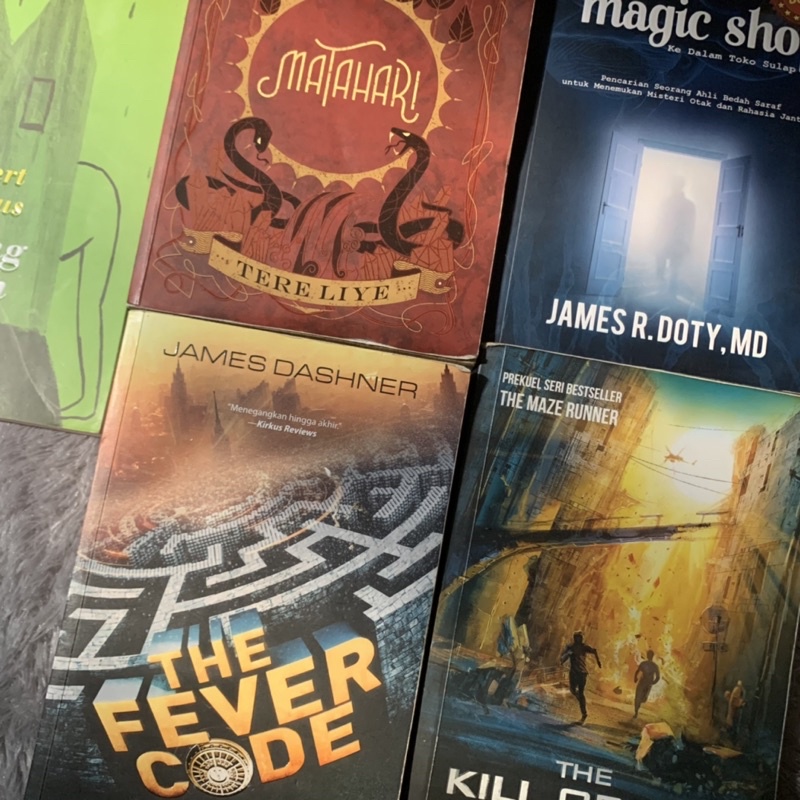 Preloved Novel Indonesia Murah - Into The Magic Shop - The Kill Order - The Fever Code - Orang Aneh 