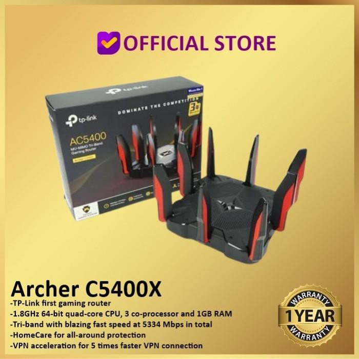 Tp Link Ac5400 Mu-Mimo Tri-Band Gaming Tp-Link Router Archer C5400X