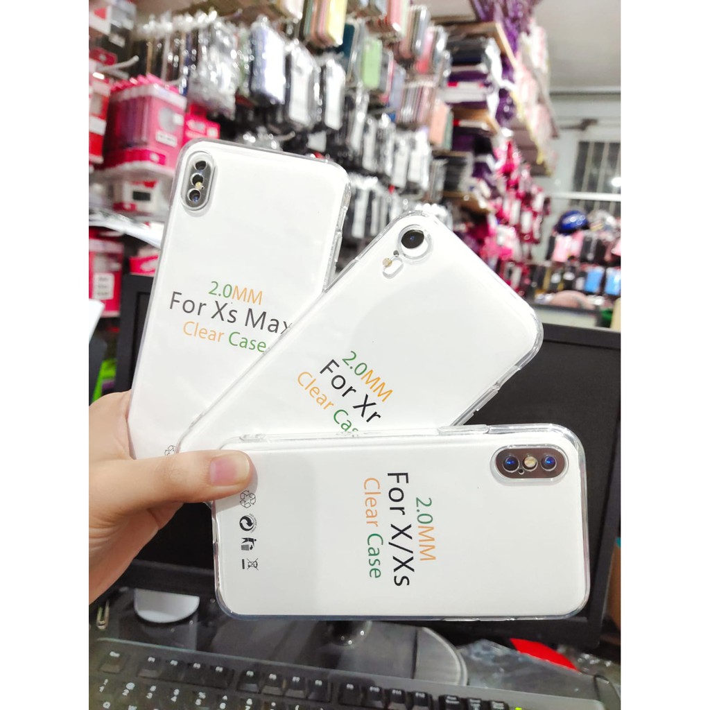 Soft Case OEM Transparan iPhone X XS XR XsMax Clear Ultra Thin TEBAL 2.0mm SUPER CLEAR