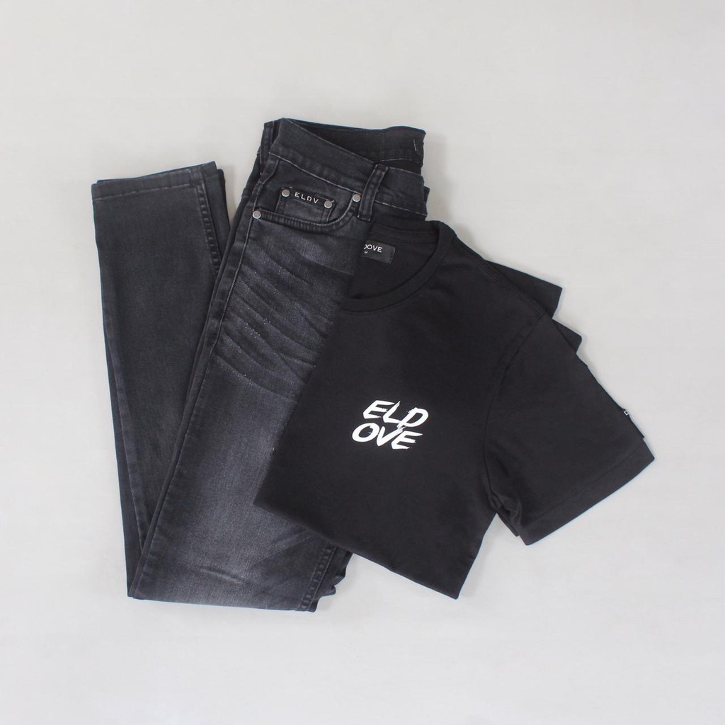 Eldove Paket Celana Jeans + Kaos 8502