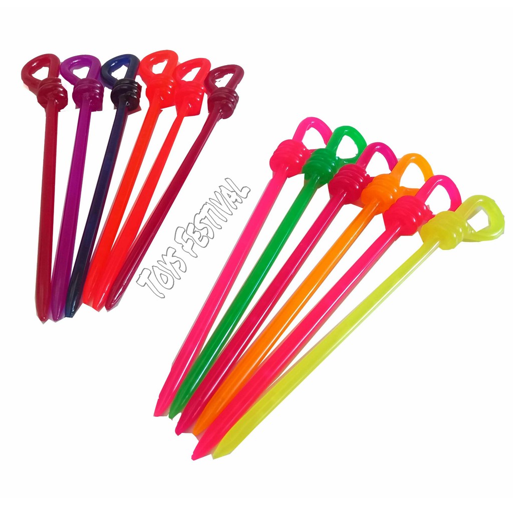 6 pcs (1/2 lsn) Kalam Tuding Ngaji atau tusuk konde rambut fancy multicolor