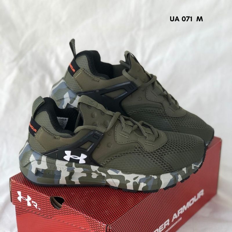 Alco - Sepatu Mirorr Pria Under Amour Hovr Army Sneakers Fashion Import 071