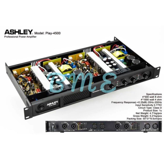 PROMO MURAH POWER AMPLIFIER ASHLEY PLAY4500/PLAY 4500 4CH CLASS D ORIGINAL