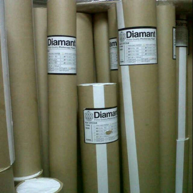 Kertas Plotter A0 100m / Hvs Roll A0 80 gram Diamant