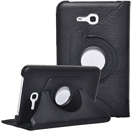 Case Samsung Galaxy Tab 3V 3 Lite 7inch SM-T111 SM-t110 SM-T116 Sarung Flip Stending Rotary Leather 