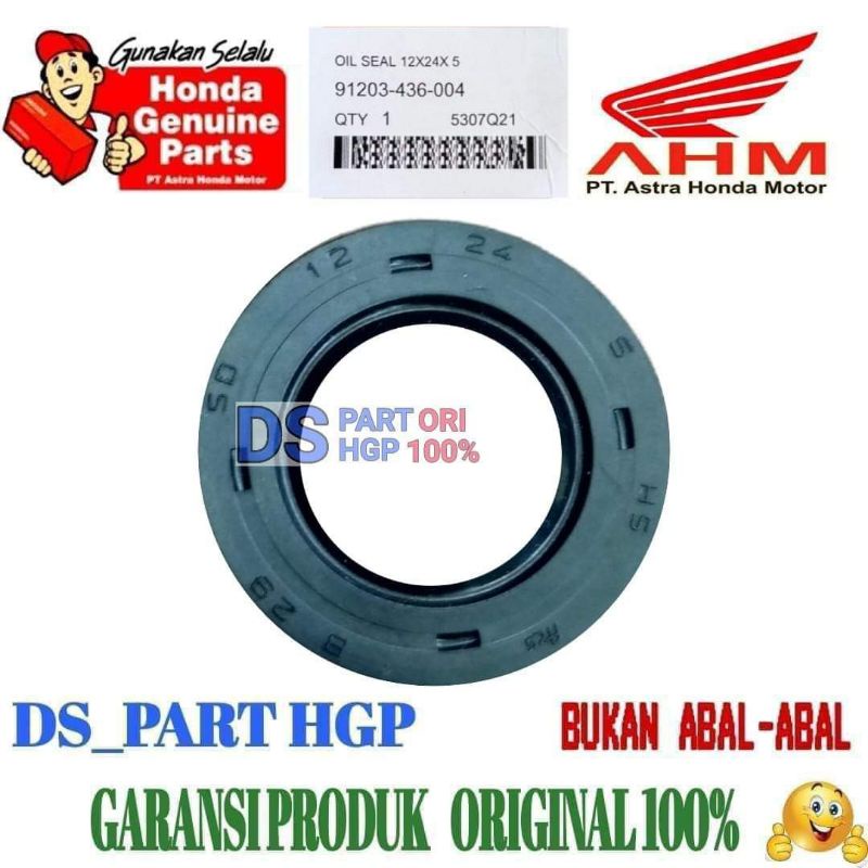 HGP 91203-436-004 Oil Seal 12x24x5 Sil As Waterpump Vario 110 125 150 KBM