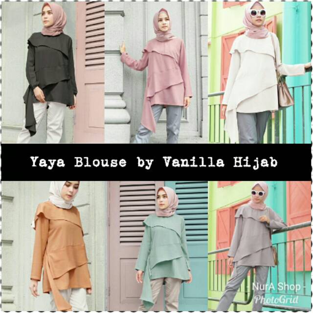 SALE & NEW Yaya Blouse by Vanilla Hijab - Baju Muslim Atasan Size S M L