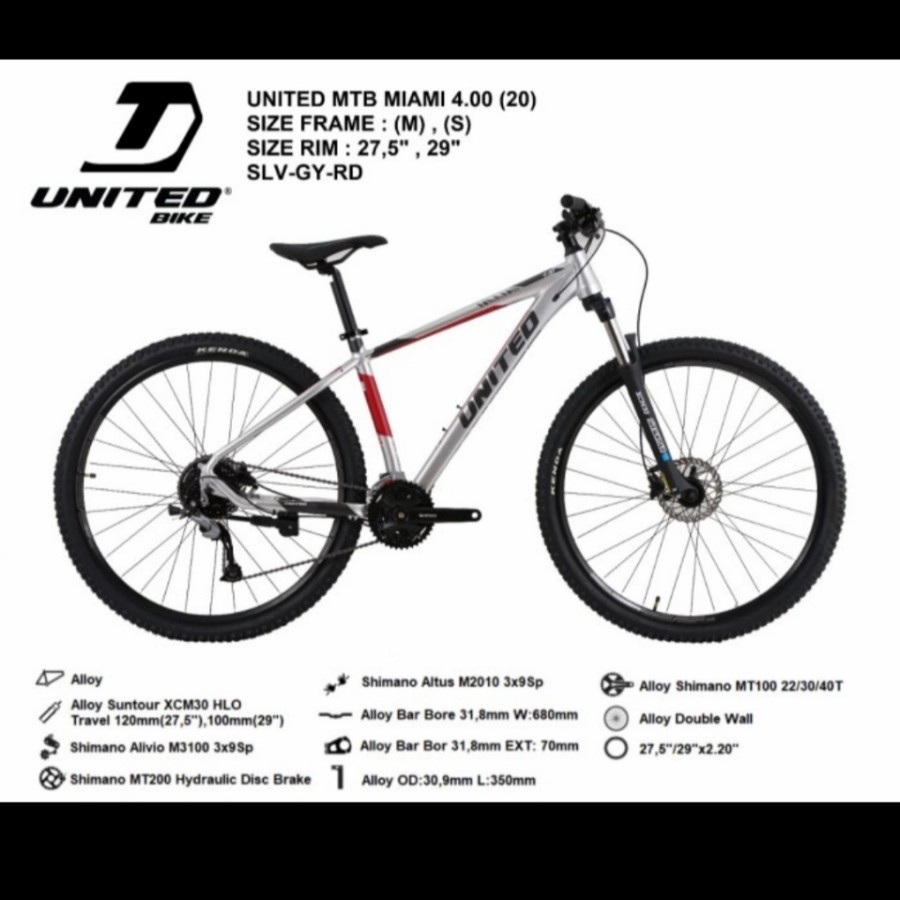 Sepeda MTB 27.5" United Miami 4.0