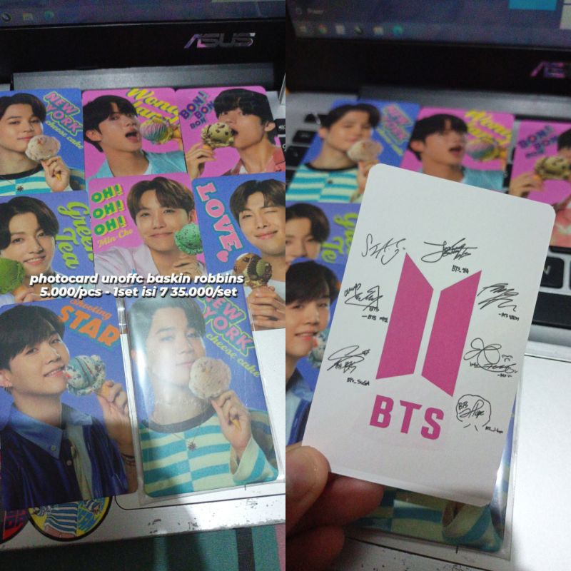 Photocard BTS Baskin Robbins