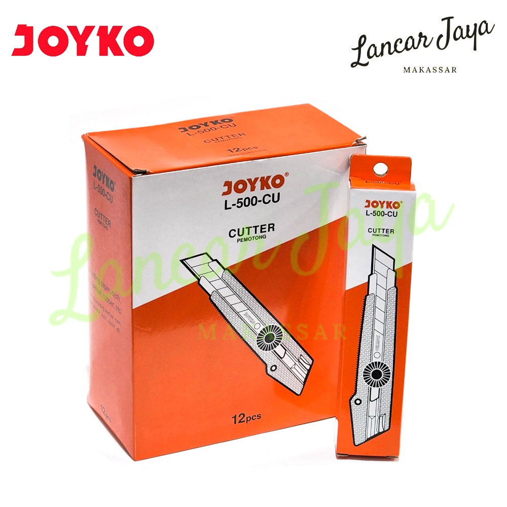 

[ 1 BOX / 12 PCS ] Cutter Alat Pemotong Joyko L-500CU