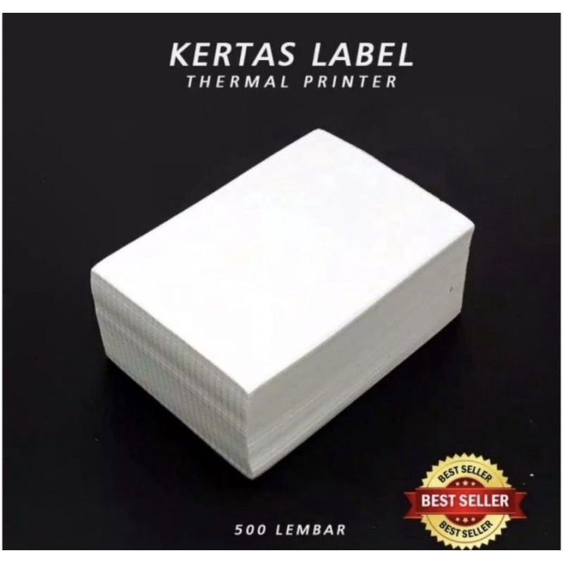 Kertas Print Thermal - Kertas Thermal 100 x 100mm - Thermal Label 500pcs -