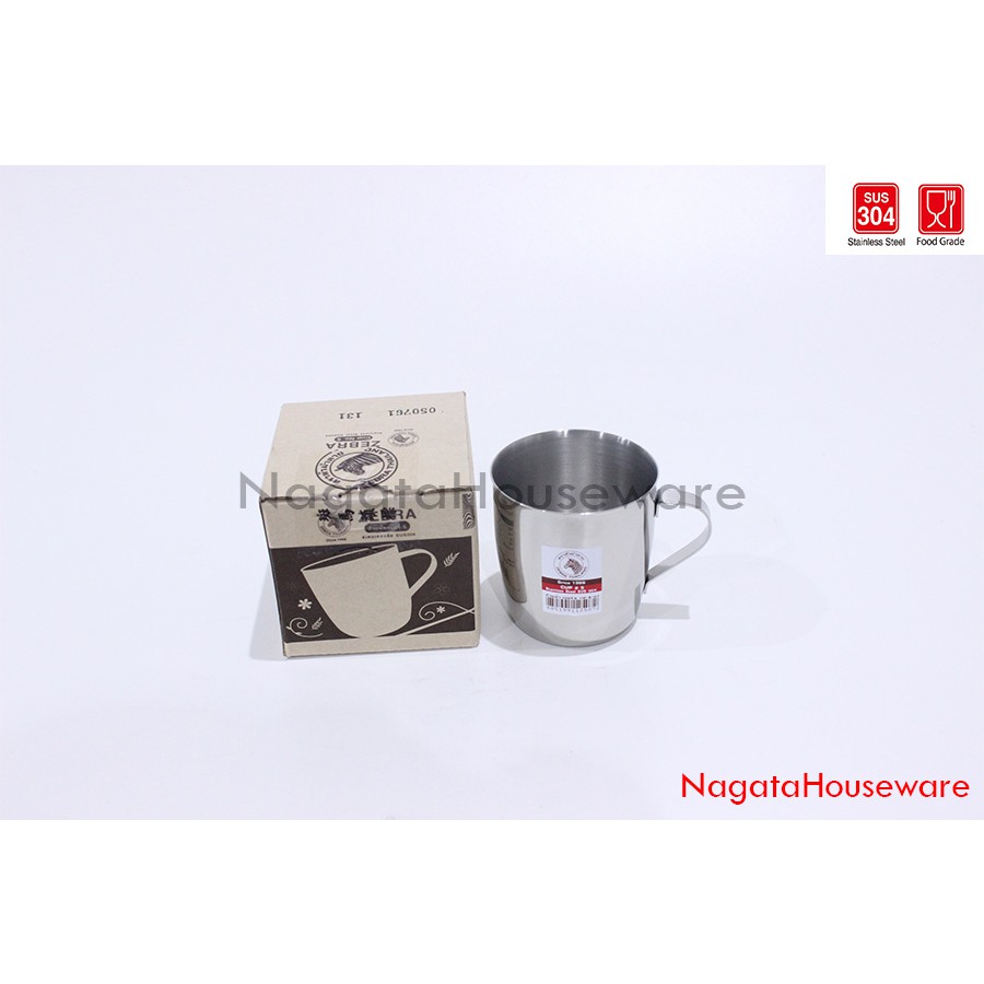 Gelas Minum Stainless / Gelas Air Panas / Cangkir Kopi Stainless / Cangkir Kecil / Cup No.5 Zebra 11