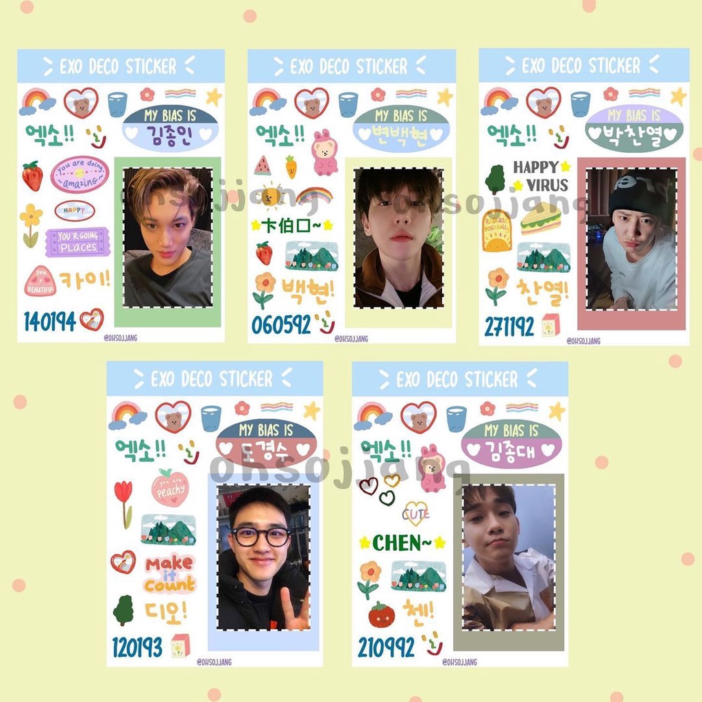 EXO CUTE DECO STICKERS LUCU