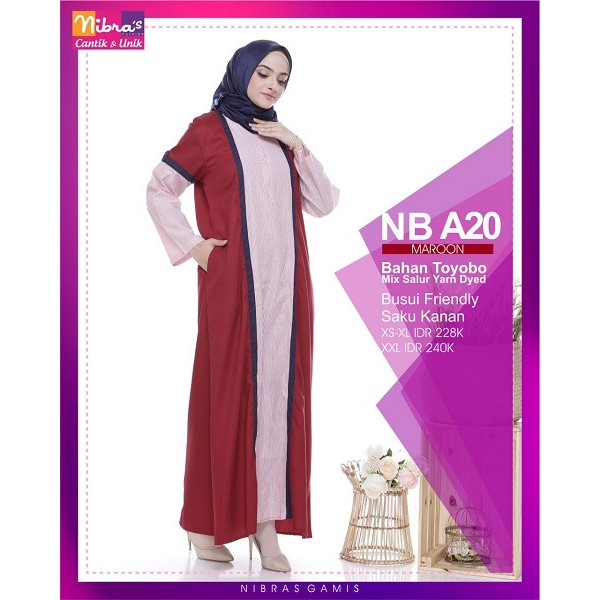 Gamis NB A20 Maroon