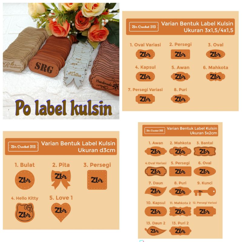 40 bj Label kulsin/label hijab/label tas(po)