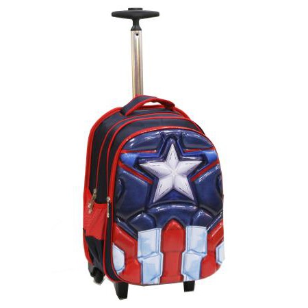 Tas trolley sd gagang stainles spiderman otot 6d timbul 