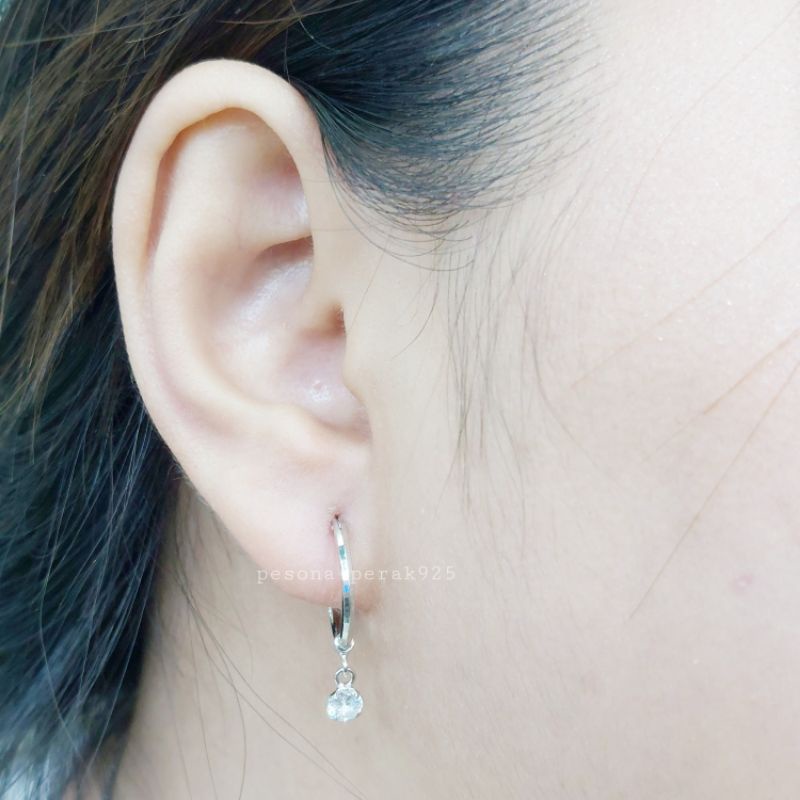 ANTING PERAK ASLI SILVER 925 LAPIS EMAS - MODEL KNIP - PERHIASAN PERAK WANITA - PERAK ASLI 925 - PER