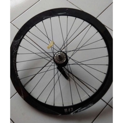 VELOCITY B 43 Rim 650mm - Warna Black - REAR - STURNEY Hub. 25 Speed Internal. 32 Holes. Spoke Black