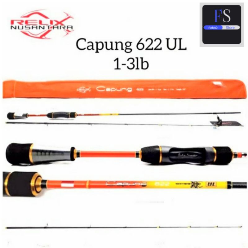 Capung 662 1-3lb Relix nusantara Gen II,joran ul ultralight joran lentur joran pancing casting spinn
