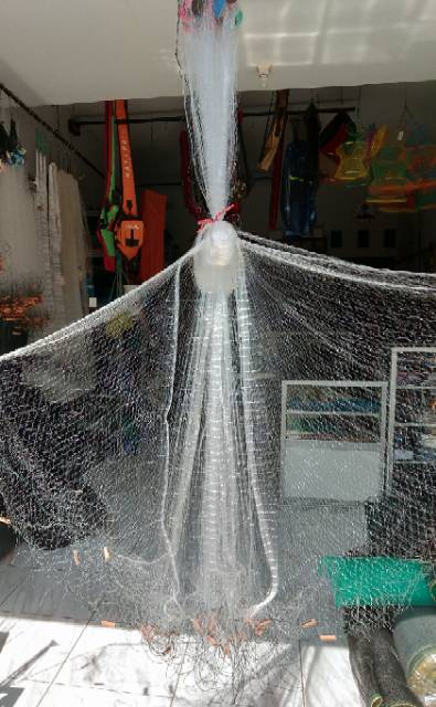 RB Jaring Ikan Siap Pakai 3 Lapis Tinggi 2m panjang 20m Jaring Ikan Murah Jaring Pukat Jaring