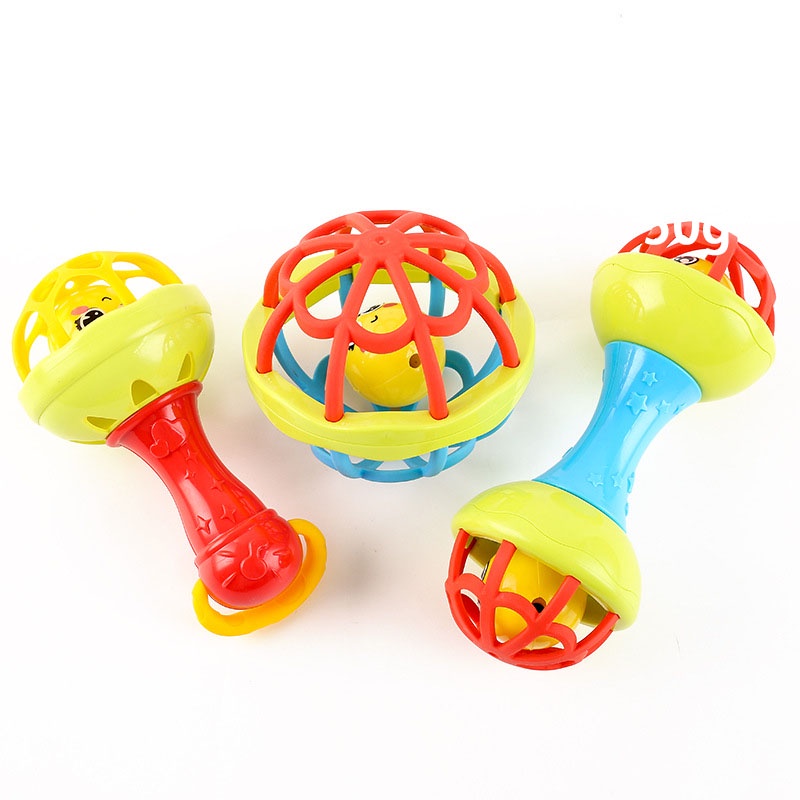 SK-M10 Mainan Bayi Bola Kerincingan Bahan Karet Lembut Teether Rattle Bayi | Baby Toys - PD