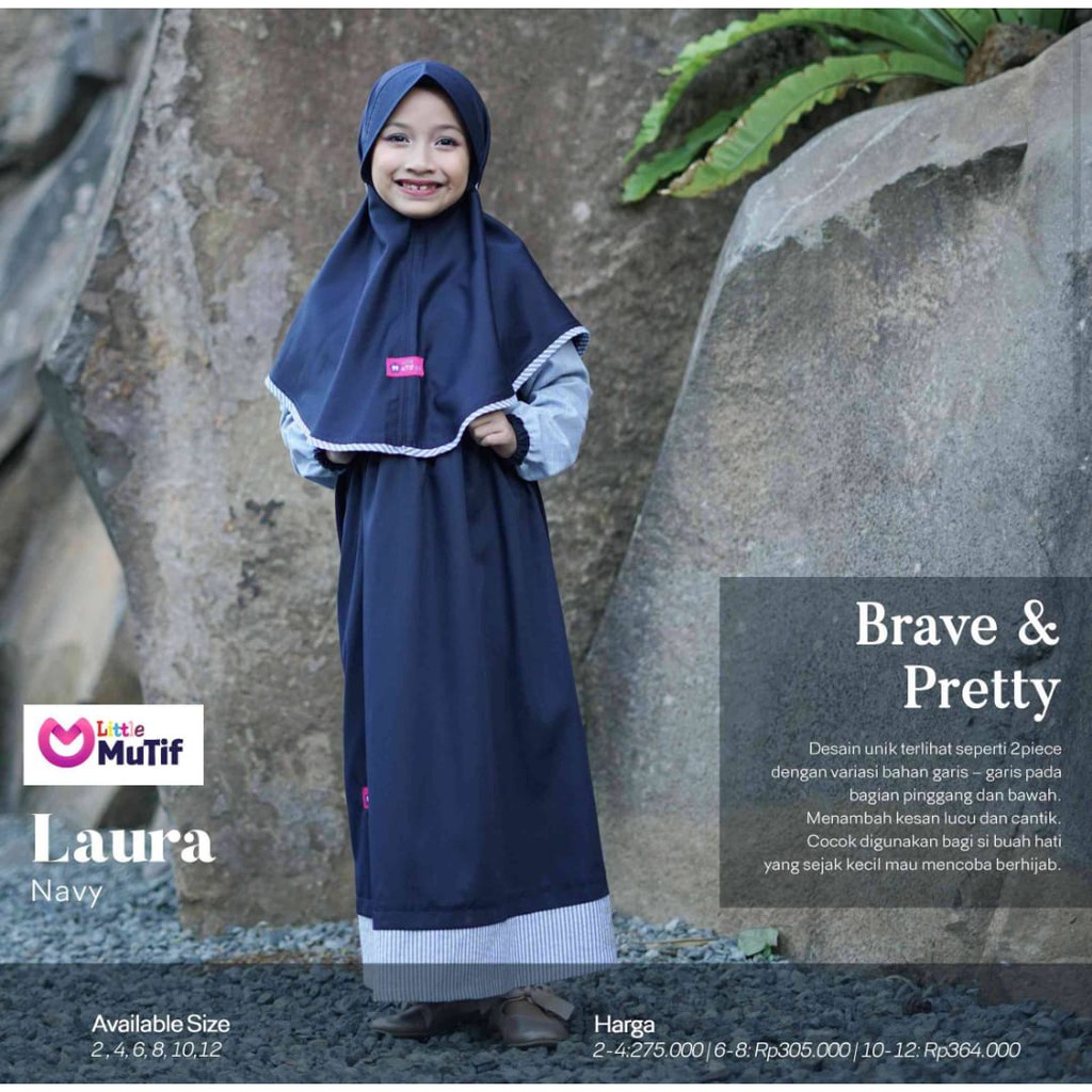 Gamis Anak MUTIF LITTLE LAURA Navy Blazer No.24 | Gamis Anak ORI MUTIF