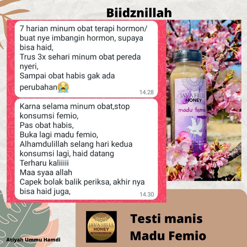 

Madu Femio/madu khusus wanita mengurangi keputihan