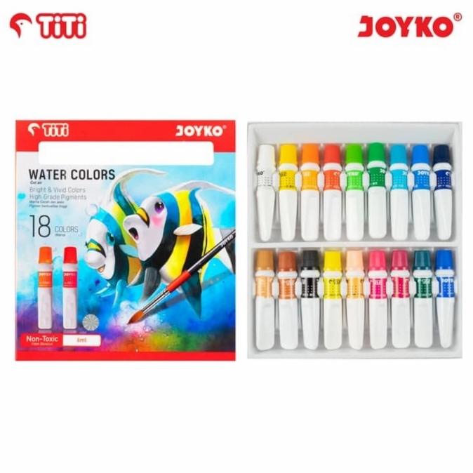 

TERBARU Water Color Cat Air Joyko TiTi WAC-6ML-18 Warna Colors/CAT AKRILIK SET/CAT AKRILIK SET 24 WARNA/CAT AKRILIK PASTEL/CAT AIR/CAT AIR LUKIS SET/CAT AIR GIOTTO/KUAS LUKIS 1 SET/KUAS LUKIS KECIL/KUAS LUKIS LENGKAP/KANVAS LUKIS/KANVAS LUKIS