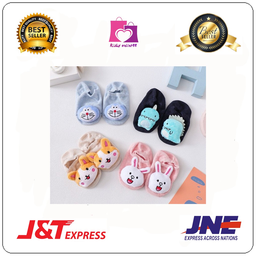 Rizkyonline88 kaus kaki karakter boneka 3D lucu anti slip BB09 (P2)