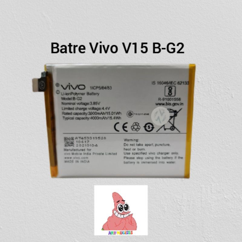 Batu batre batrai Battery Vivo V15 BG2 B-G2 Original 100%