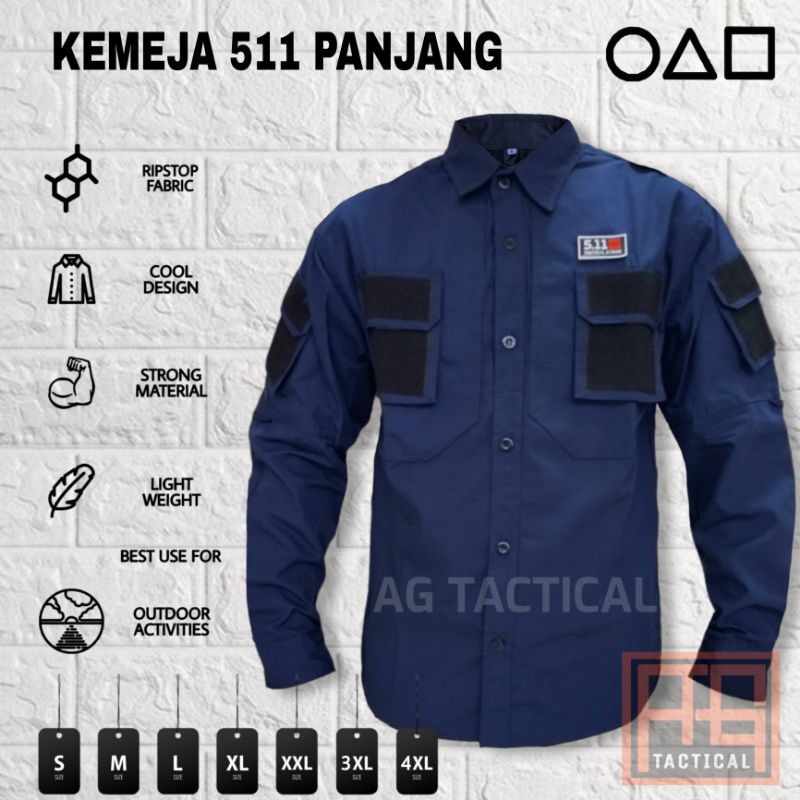 Kemeja Tactical 511 Lengan Panjang - Kemeja Lapangan - kemeja outdoor - kemeja pria tangan panjang - kemeja taktikal - baju kemeja pria