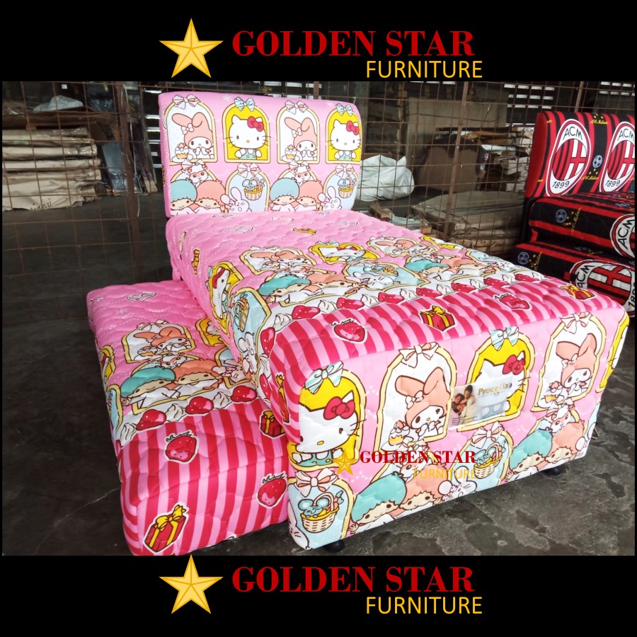 SET 2in1 Kasur Anak Hello Kitty Pink PROCELLA spring bed springbed 120