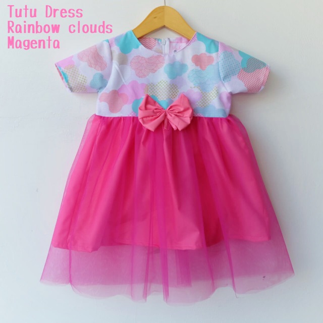 DRESS TUTU ANAK CANTIK PINK MAGENTA