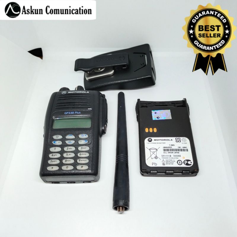 HT MOTOROLA GP 338 PLUS VHF SECOND LENGKAP CHARGER
