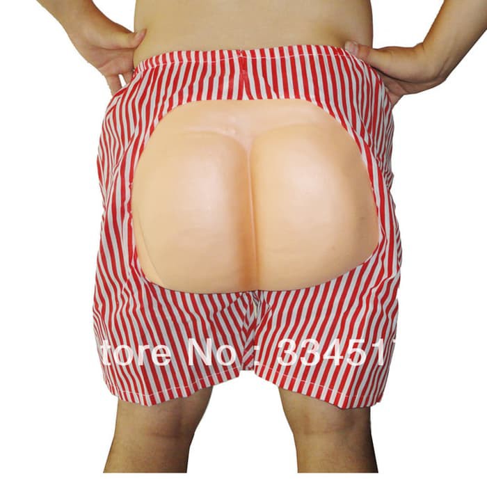 Celana Pendek dewasa otot pantat palsu prank Halloween fake butt