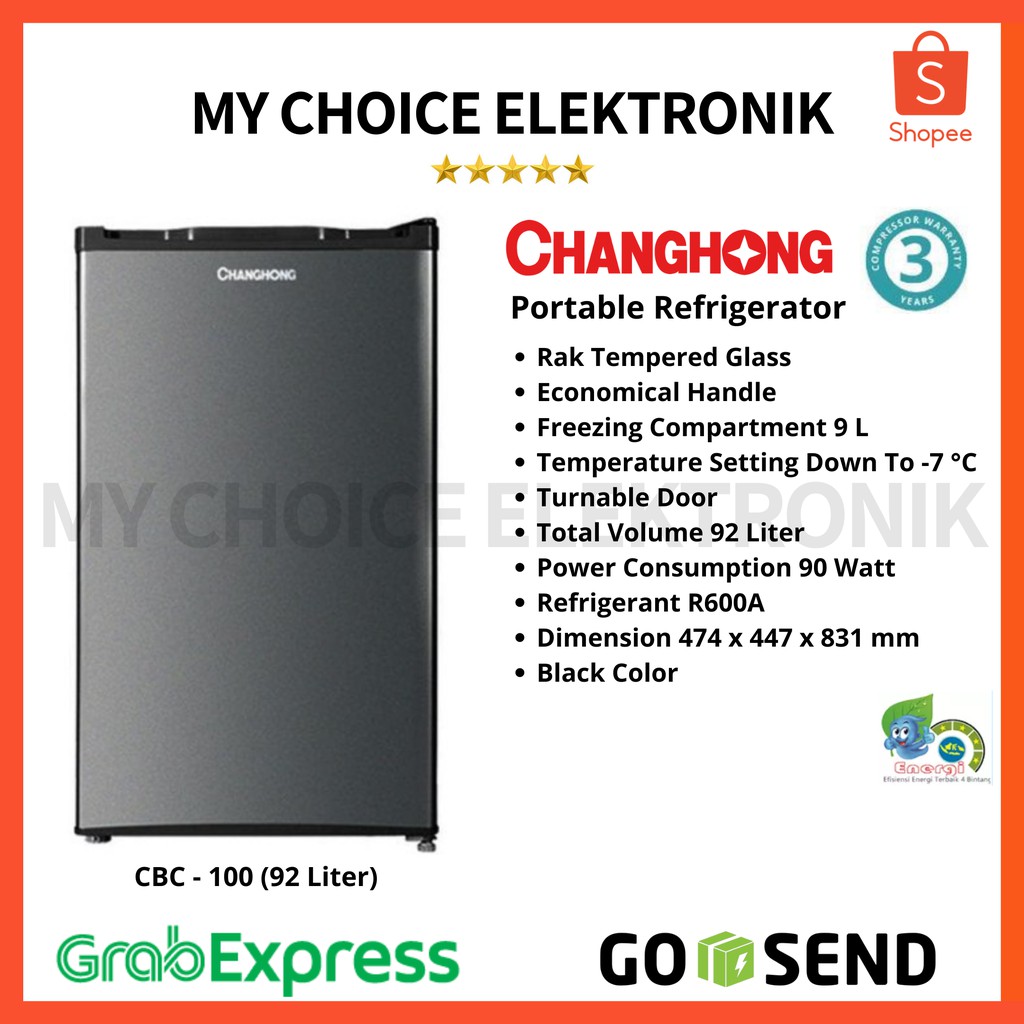 Changhong Kulkas Portable CBC-100 / CBC 100  (100Ltr ) (Black)