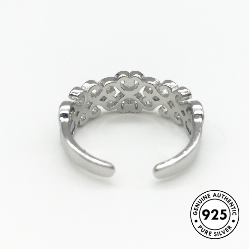 Cincin S925 Silver Bentuk Hati Model Hollow