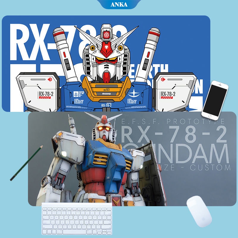 Gundam Mouse Pad Besar Anime Gundam Gaming Keyboard Pad Mobile Suit Gundam Desktop Table Mat