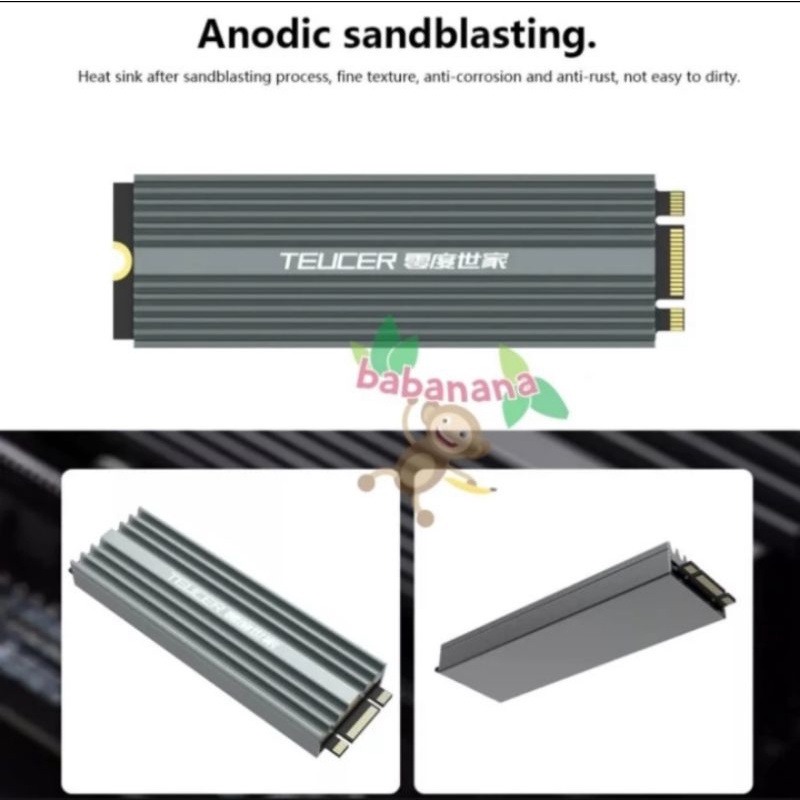 Heatsink Teucer LD02 ssd m.2 2280 cooler pendingin nvme cooling