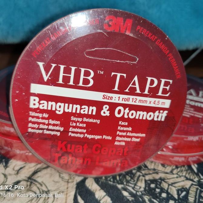 

}}}}}}] Jual Double Tape VHB 3M ukuran 12 mm x 4.5 mtr orginal