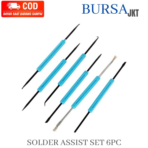 PERLENGKAPAN SOLDER ASSIST ALAT BANTU SOLDER 6 PC DOUBLE SIDE MULTIFUNGSI REPAIR TOOL SET