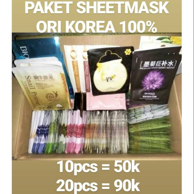 PAKET SHEETMASK BIOAQUA,DLL