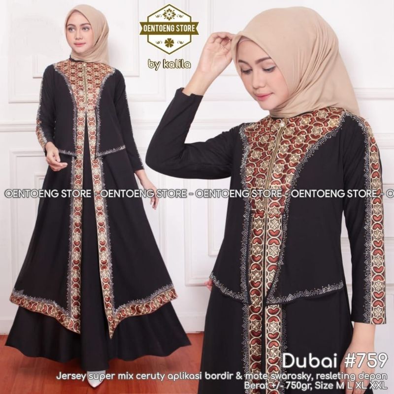 Gamis turkey Dubai 759 by mega store farzolla 2 original oentoeng store