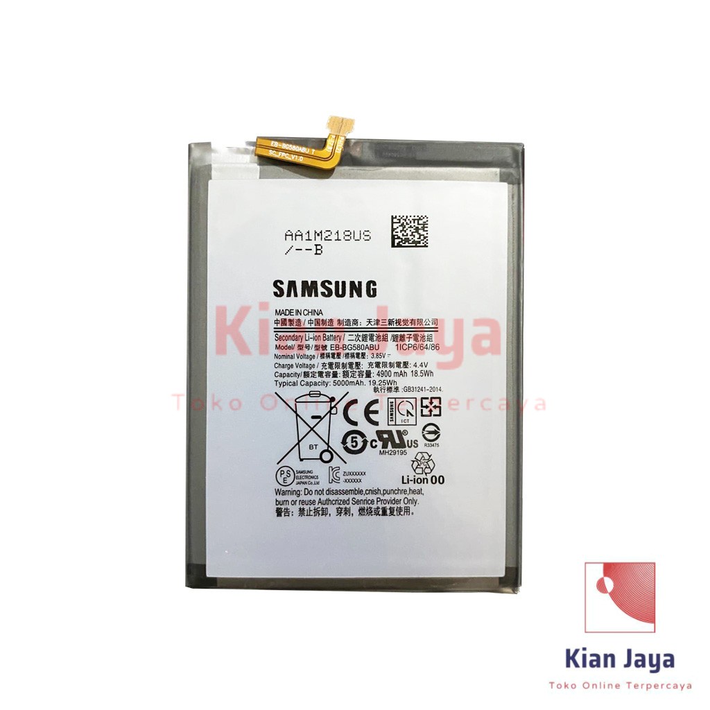 Baterai Samsung Galaxy M20 M205F M30 M305F Original OEM Batre Batrai Battery Hp EB-BG580ABU Ori