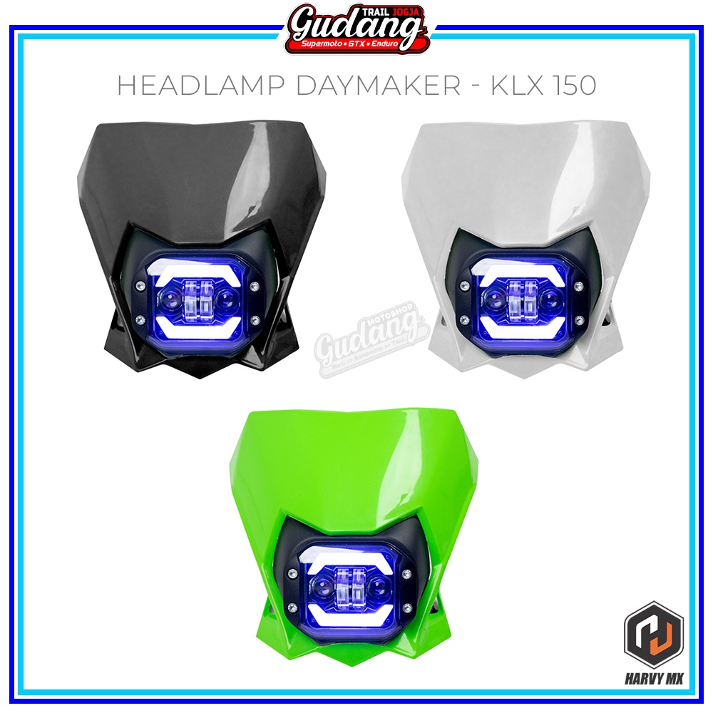 Headlamp Reflektor Daymaker Lampu Depan LED HRV Supermoto KLX BIGFOOT DTRACKER CRF 150L KTM 250 2017