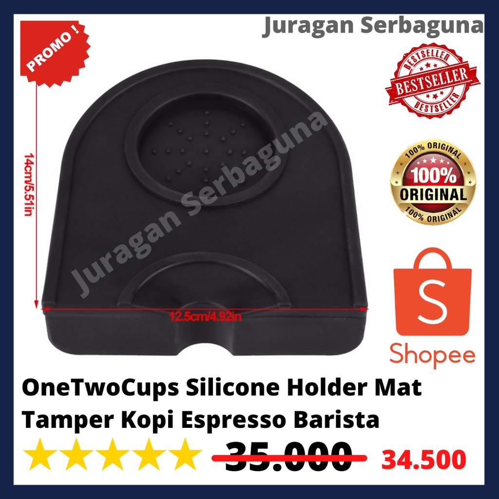 OneTwoCups Silicone Holder Mat Tamper Kopi Espresso Barista - Original