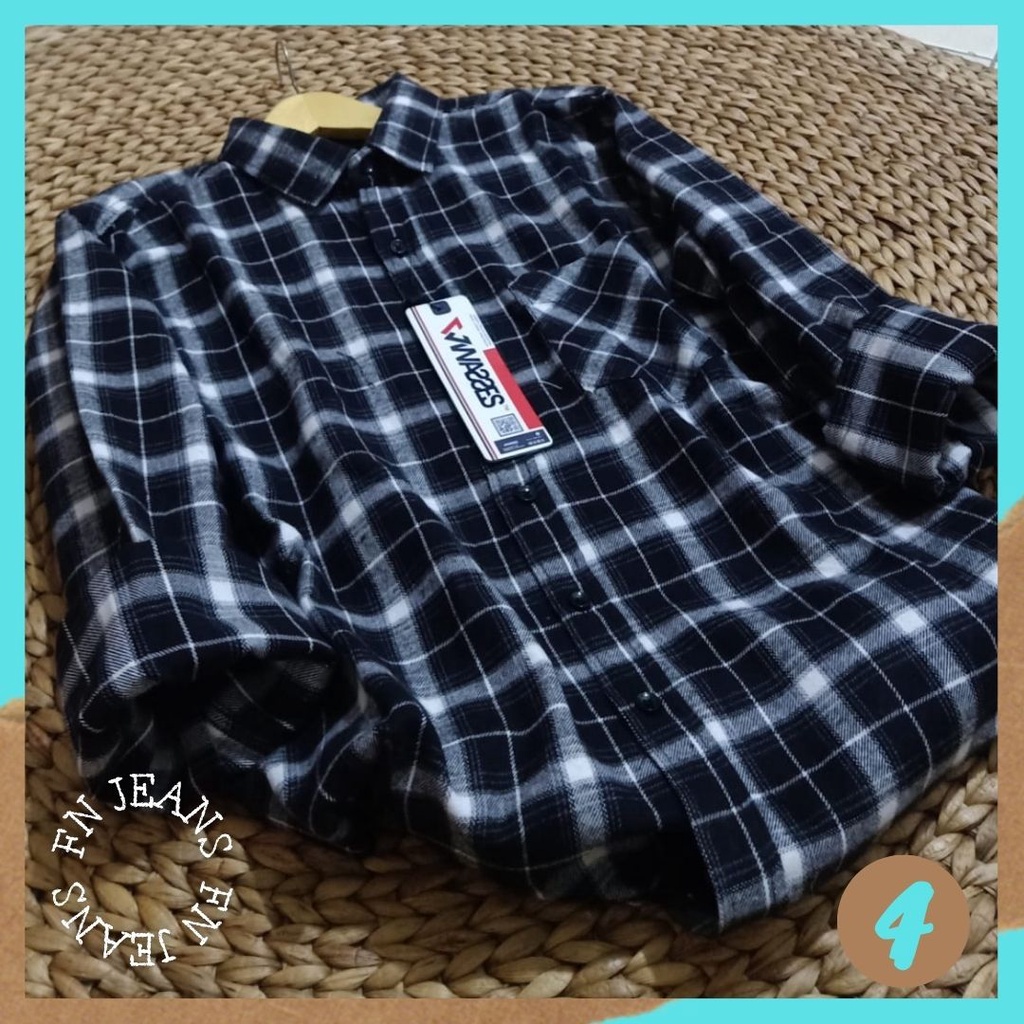 Kemeja Flanel Pria Kemeja Flanel Lengan Panjang Pria PFJ 01