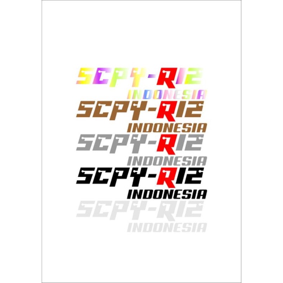 STICKER SCOOPY R12 SCPY R12 CUTTING