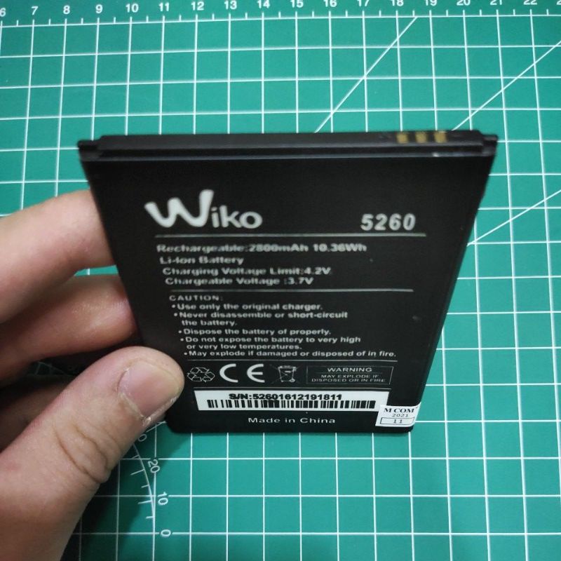 WIKO ROBBY 2 / WIKO ROBBY2 / WIKO 3921 , WIKO RIDGE FAB 4G / WIKO PULP FAB 3G / WIKO 5260 , WIKO KAR 3 / WIKO KAR3 BATERAI BATTERY BATT BATLE MANTUL