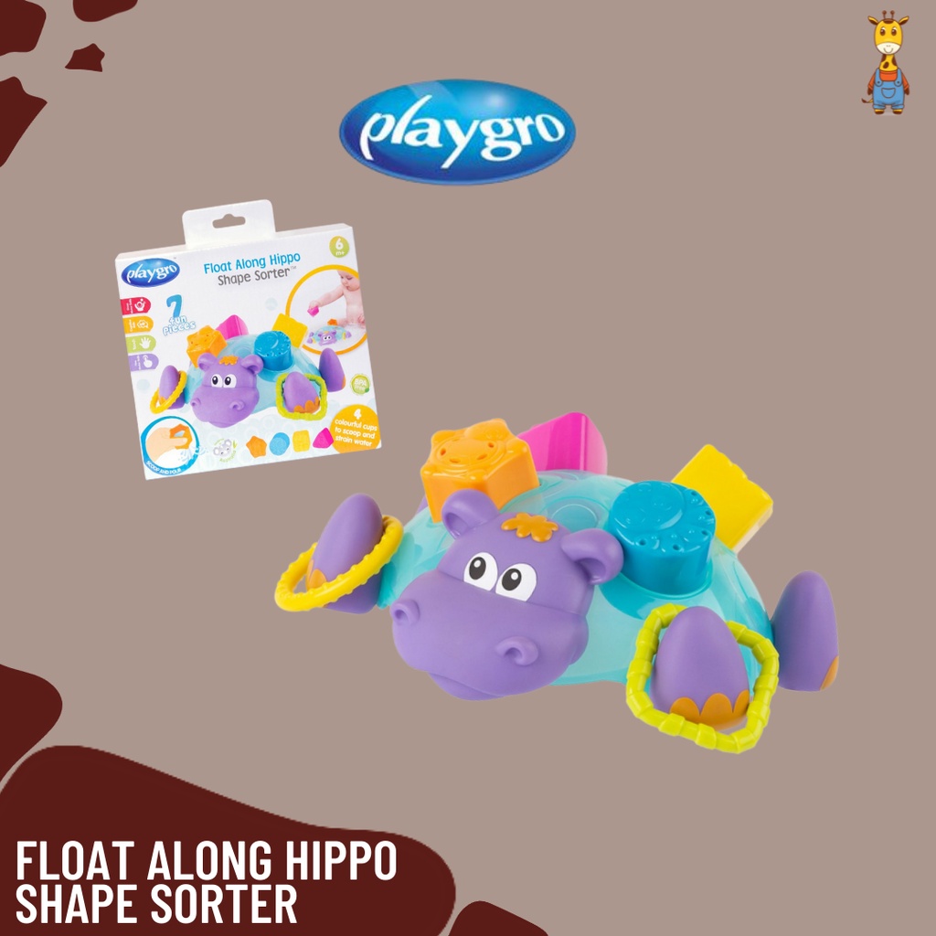 Playgro Float Along Hippo Shape Sorter